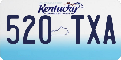 KY license plate 520TXA