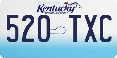 KY license plate 520TXC