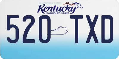KY license plate 520TXD