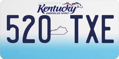 KY license plate 520TXE