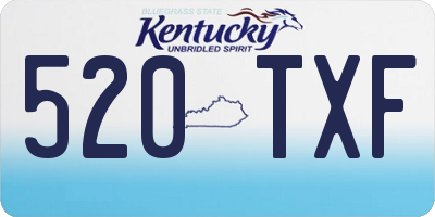 KY license plate 520TXF