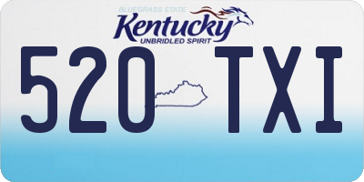 KY license plate 520TXI