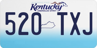 KY license plate 520TXJ