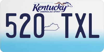 KY license plate 520TXL