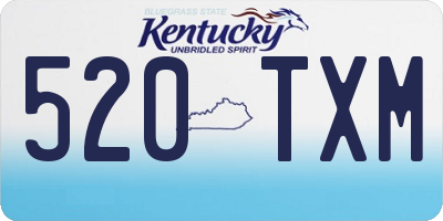 KY license plate 520TXM