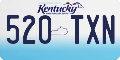 KY license plate 520TXN