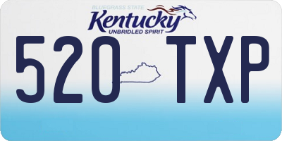 KY license plate 520TXP