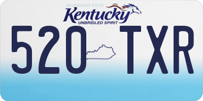 KY license plate 520TXR