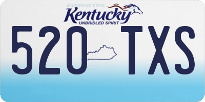 KY license plate 520TXS
