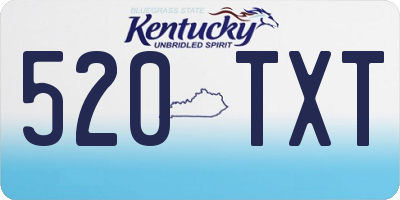 KY license plate 520TXT