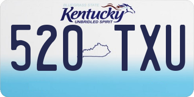 KY license plate 520TXU
