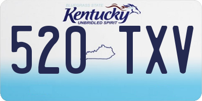 KY license plate 520TXV