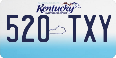 KY license plate 520TXY