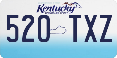 KY license plate 520TXZ