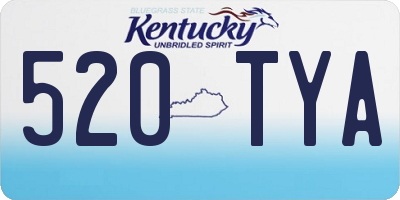 KY license plate 520TYA
