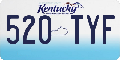 KY license plate 520TYF