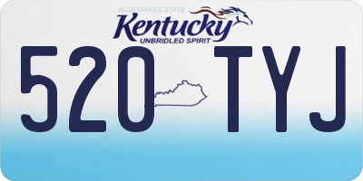 KY license plate 520TYJ