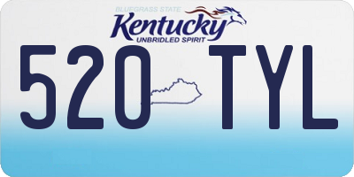 KY license plate 520TYL