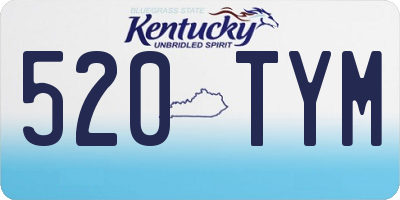 KY license plate 520TYM