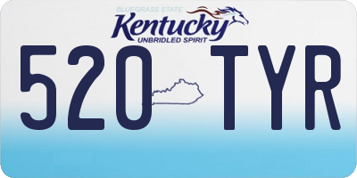 KY license plate 520TYR