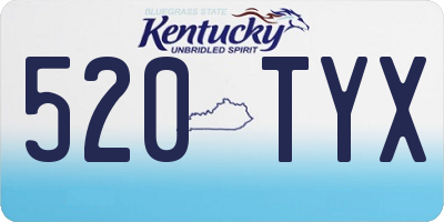 KY license plate 520TYX