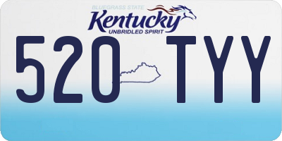 KY license plate 520TYY
