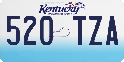 KY license plate 520TZA