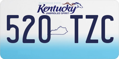 KY license plate 520TZC
