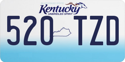 KY license plate 520TZD