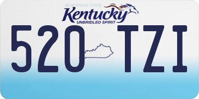KY license plate 520TZI