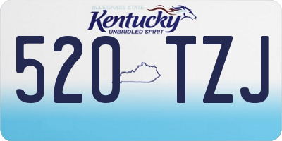 KY license plate 520TZJ
