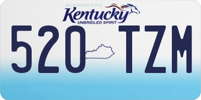 KY license plate 520TZM
