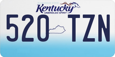 KY license plate 520TZN