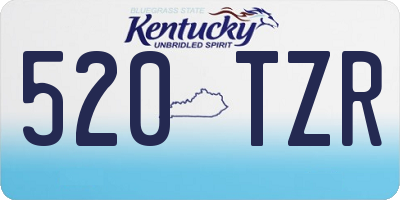 KY license plate 520TZR