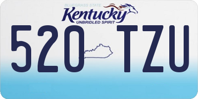 KY license plate 520TZU