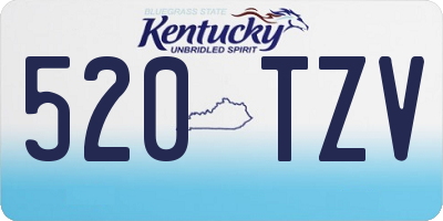 KY license plate 520TZV