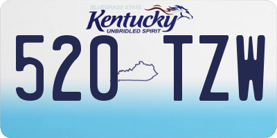 KY license plate 520TZW