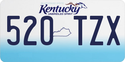 KY license plate 520TZX