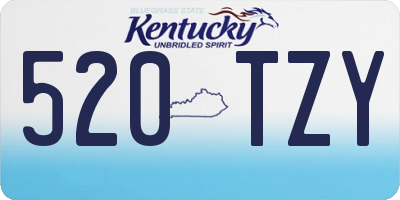 KY license plate 520TZY