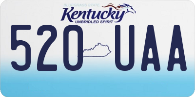 KY license plate 520UAA