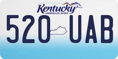 KY license plate 520UAB