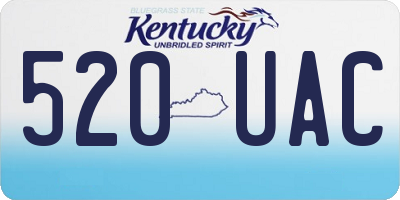 KY license plate 520UAC