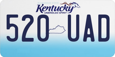 KY license plate 520UAD