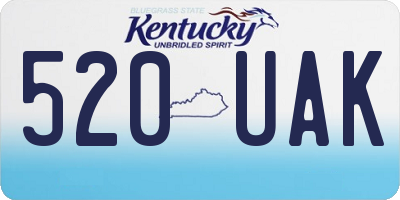 KY license plate 520UAK