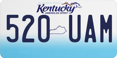 KY license plate 520UAM