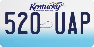 KY license plate 520UAP