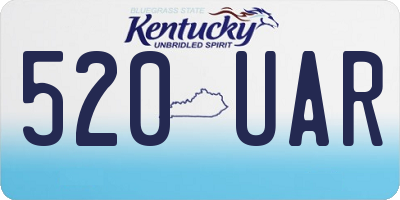 KY license plate 520UAR
