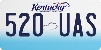 KY license plate 520UAS