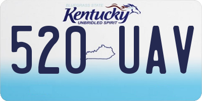 KY license plate 520UAV