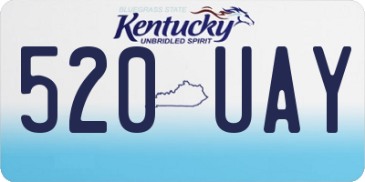 KY license plate 520UAY